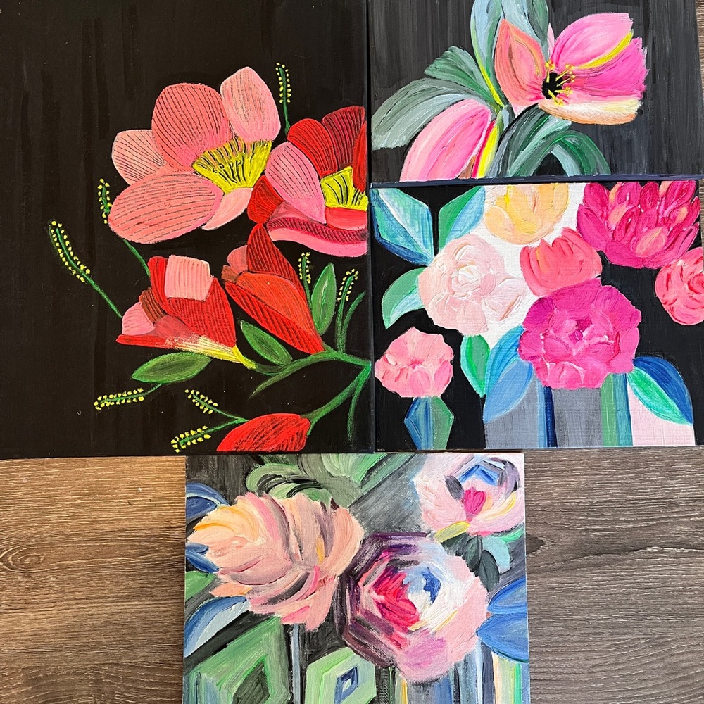 Set a  4 painted collection